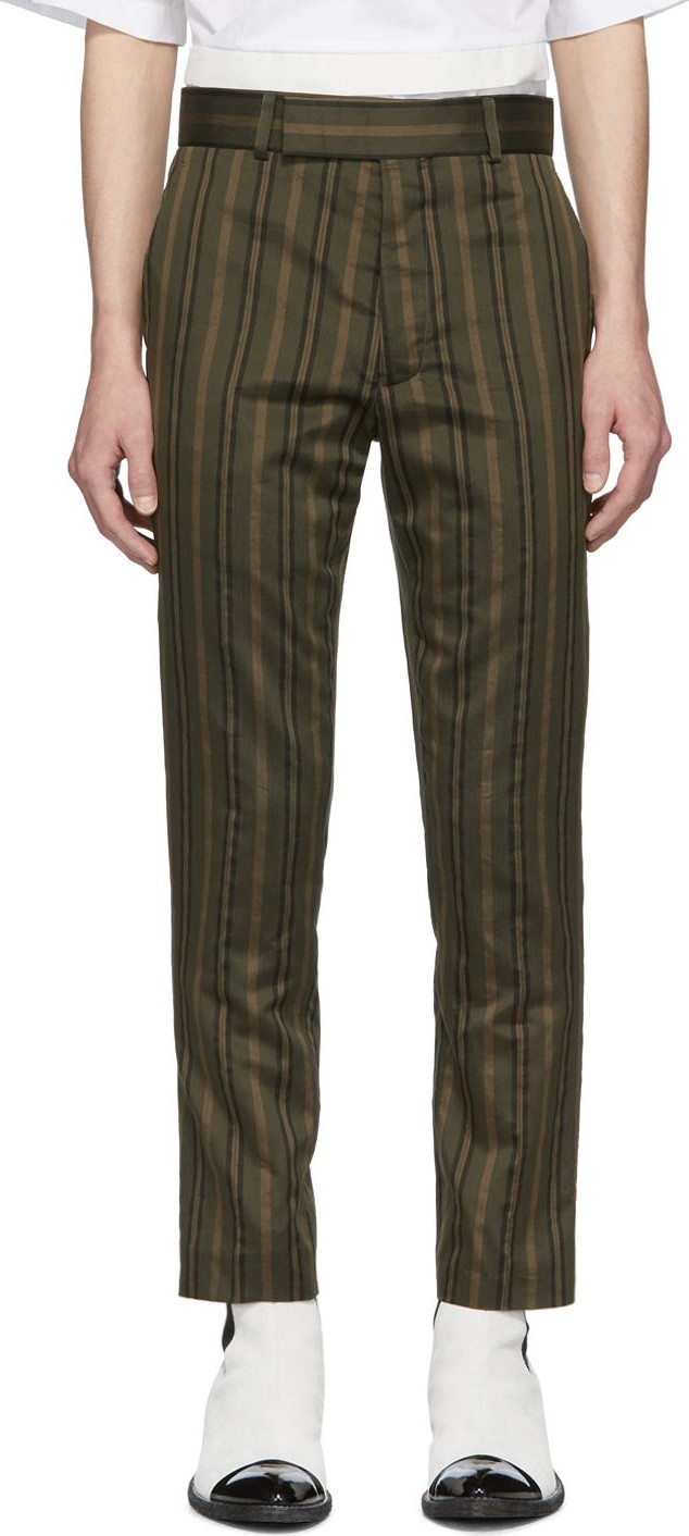 Haider Ackermann Green Skinny Classic Trousers