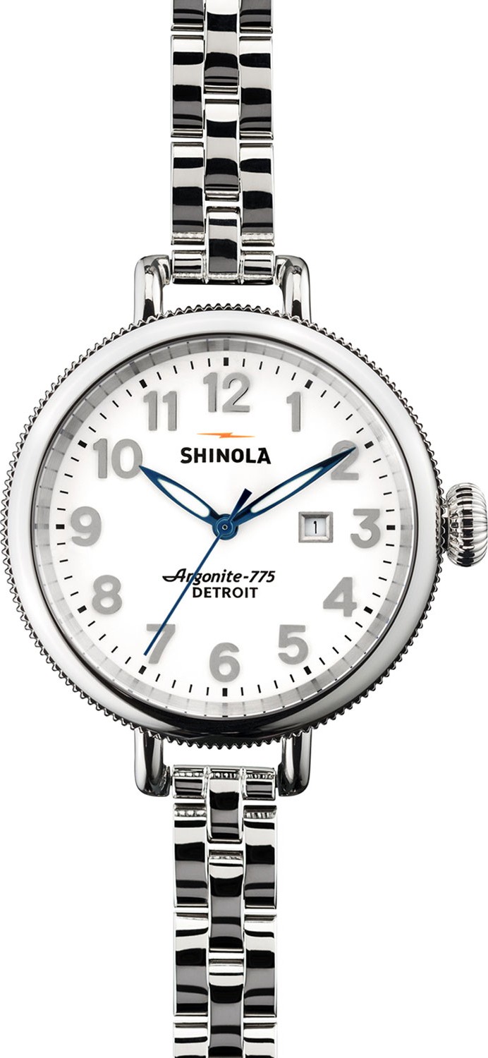 Shinola 34mm Birdy Stainless Steel Watch