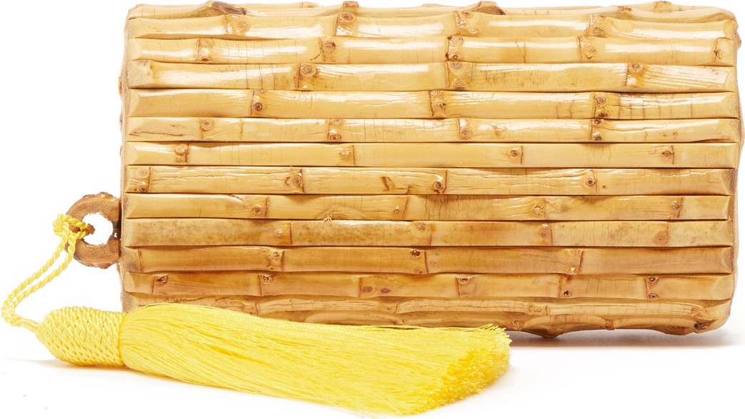 Glorinha Paranagua Tania tassel-embellished bamboo clutch