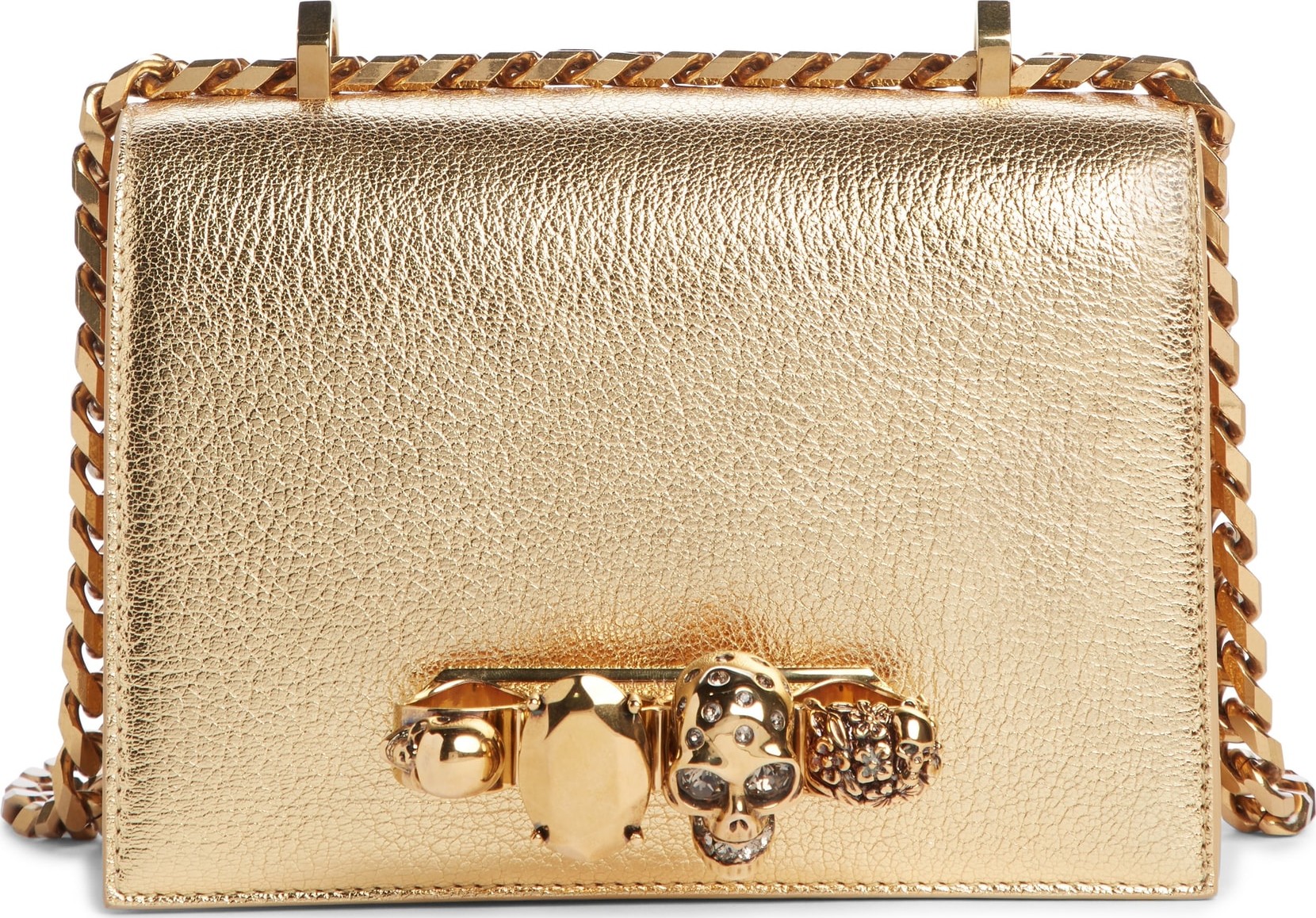 Alexander McQueen Metallic Leather Crossbody Bag