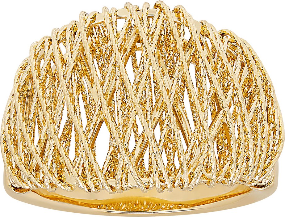 Alberto Milani 18K Gold Domed Mesh Ring, Size 7.5