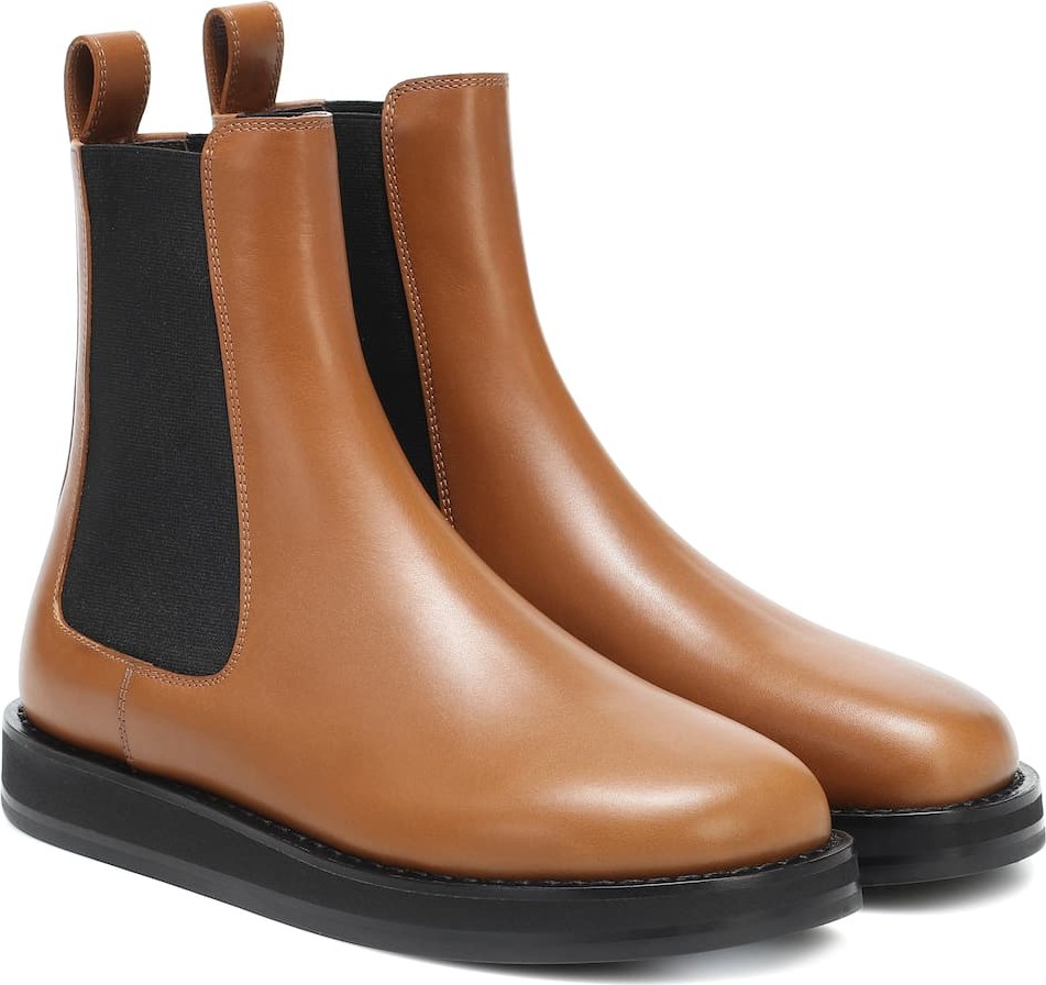 THE ROW Gaia leather ankle boots THE ROW Gaia leather ankle boots