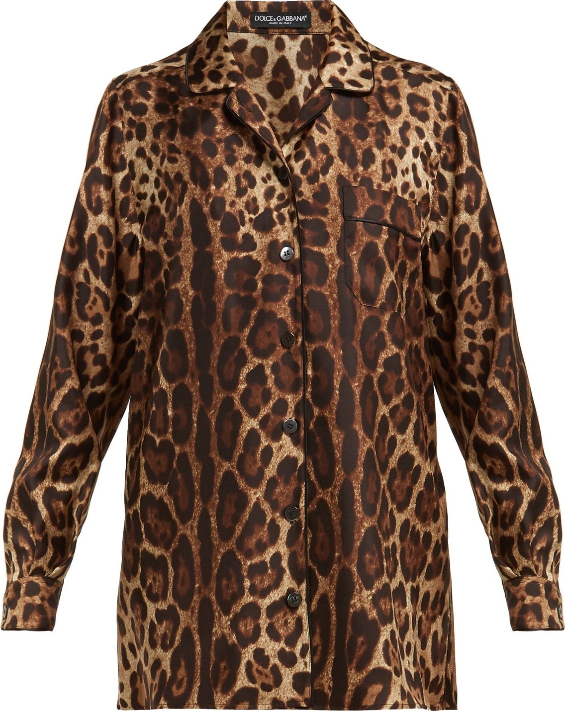 Dolce & Gabbana Leopard-print silk shirt