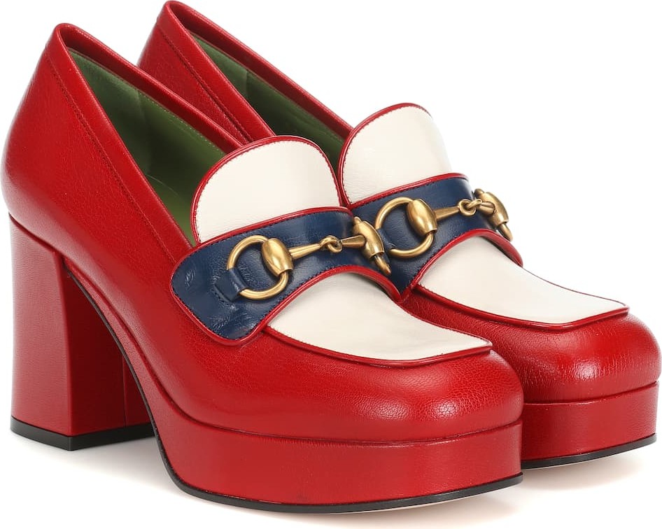 Gucci Horsebit leather loafer pumps