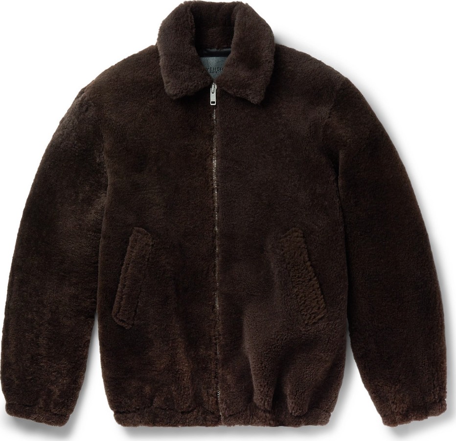 Givenchy Logo-Print Shearling Jacket