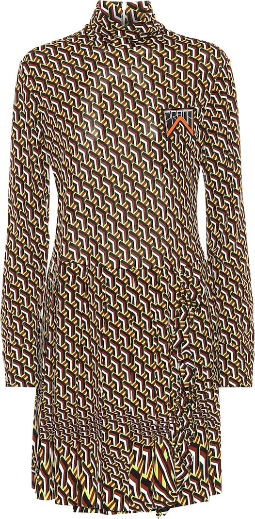 Prada Printed jersey minidress
