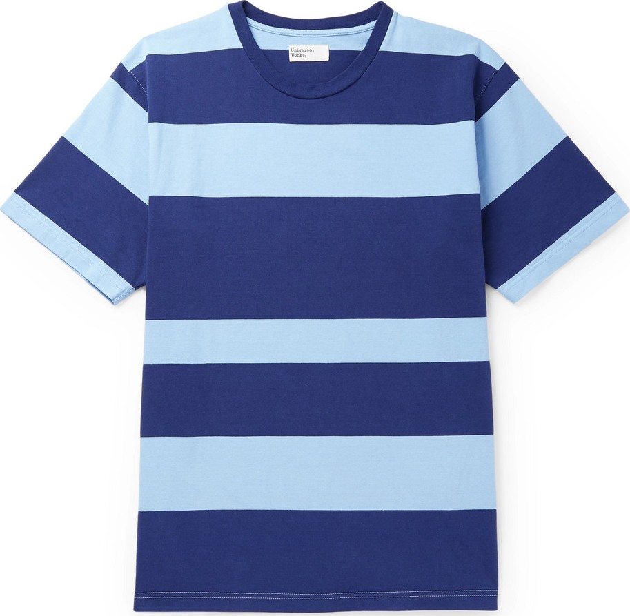 Universal Works Striped Cotton-Jersey T-Shirt