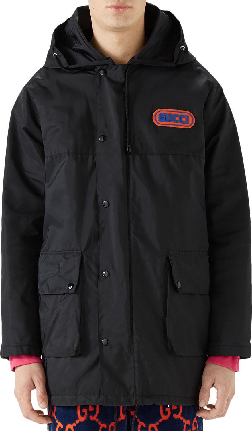 Gucci Men's Long Hooded Coat