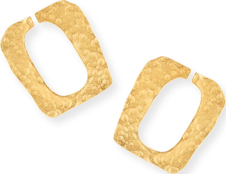 Stephanie Kantis Structure Hammered Earrings, Gold