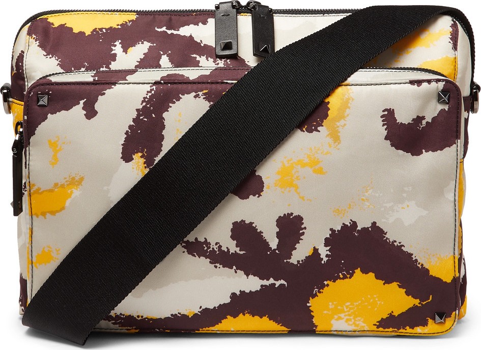 Valentino Valentino Garavani Camouflage-Print Nylon Messenger Bag