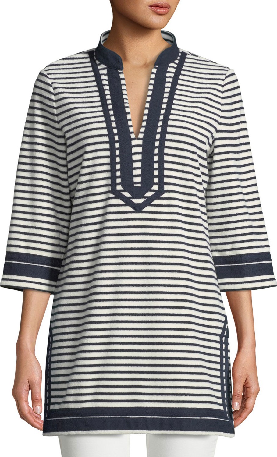 Tory Burch Tory Striped Cotton Tunic