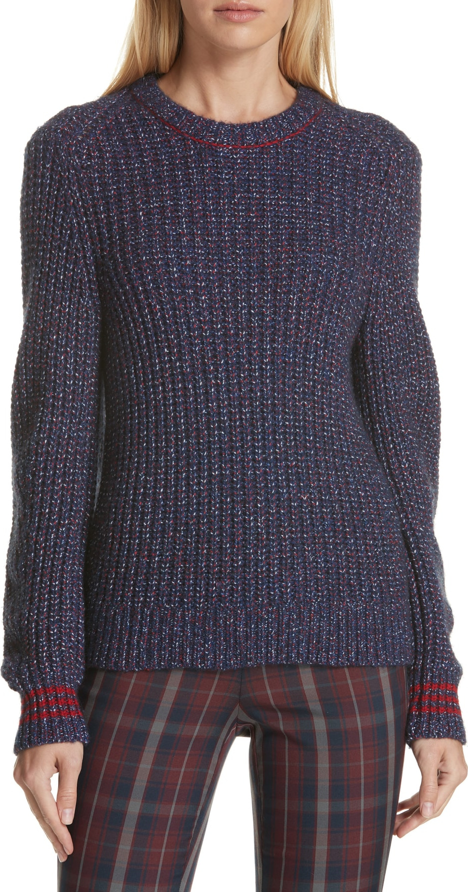 Rag & Bone Cheryl Stripe Cuff Wool Blend Sweater