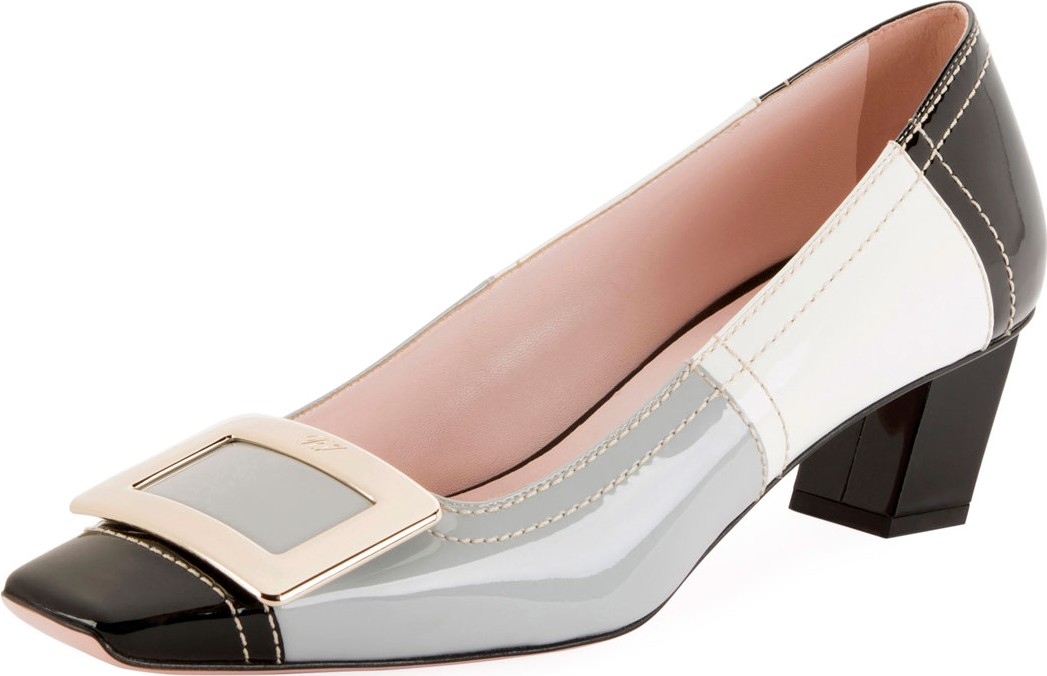 Roger Vivier Belle Tartan Patent Pumps