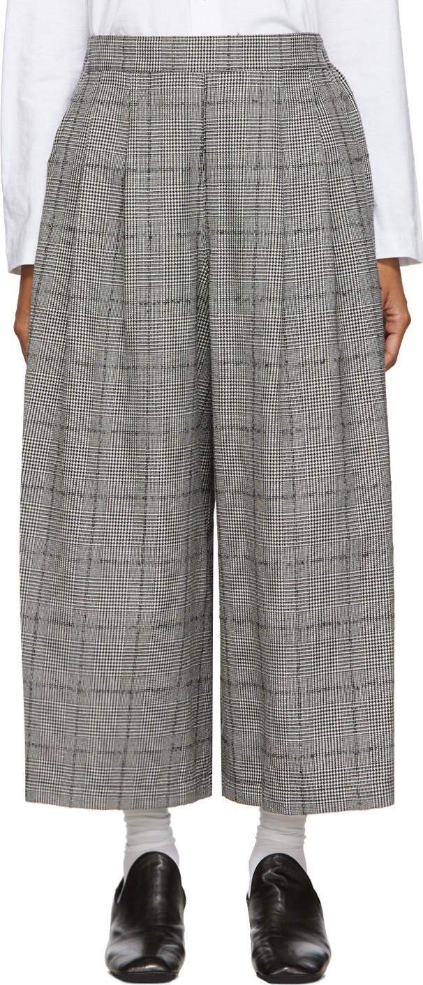Tricot Comme des Garçons Black & White Glen Pattern Trousers