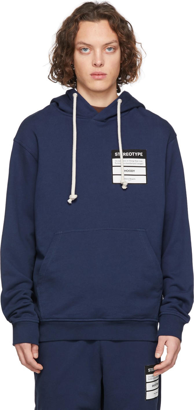 Maison Margiela Navy 'Stereotype' Hoodie