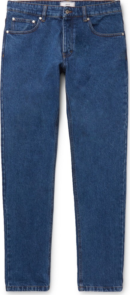 AMI Slim-Fit Washed Denim Jeans