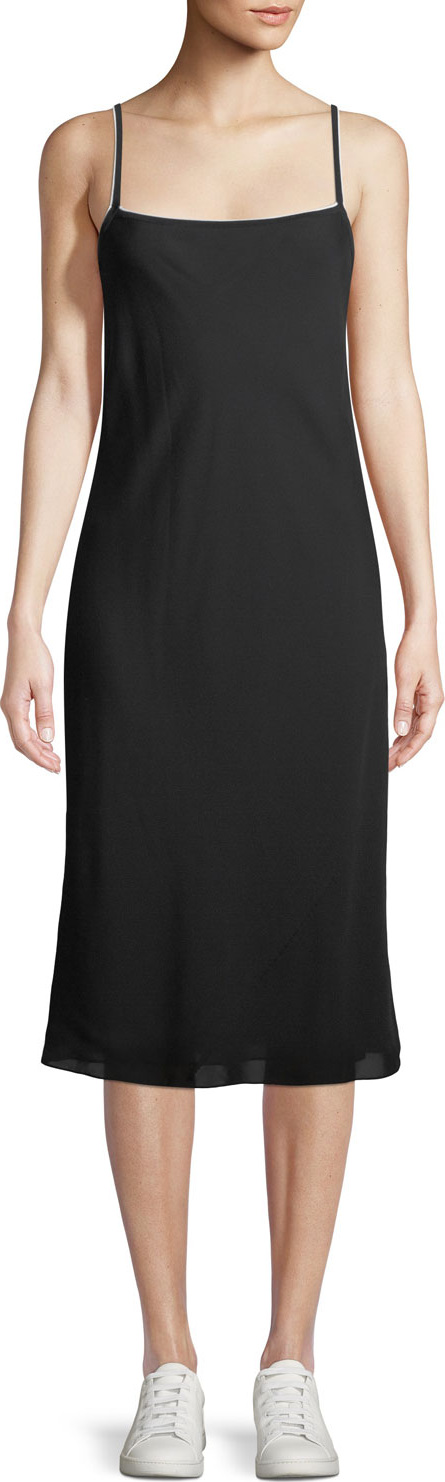Theory Silk Combo Slip Dress