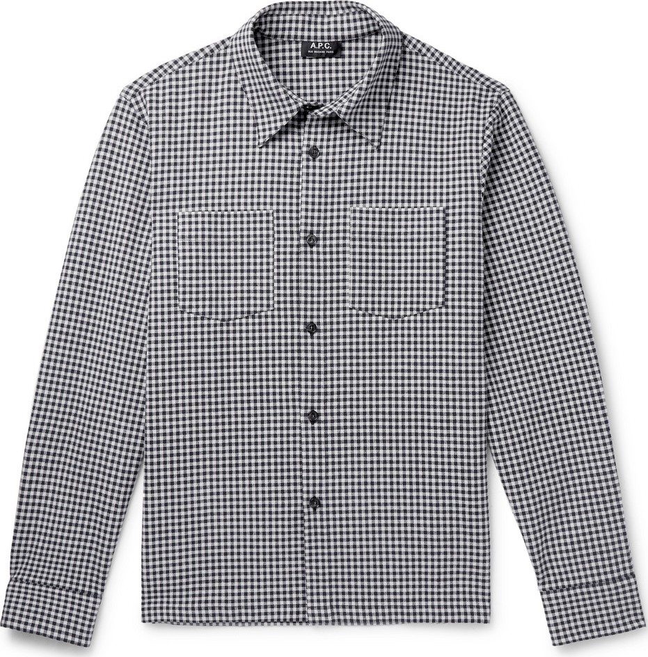 A.P.C. Gingham Cotton and Linen-Blend Shirt