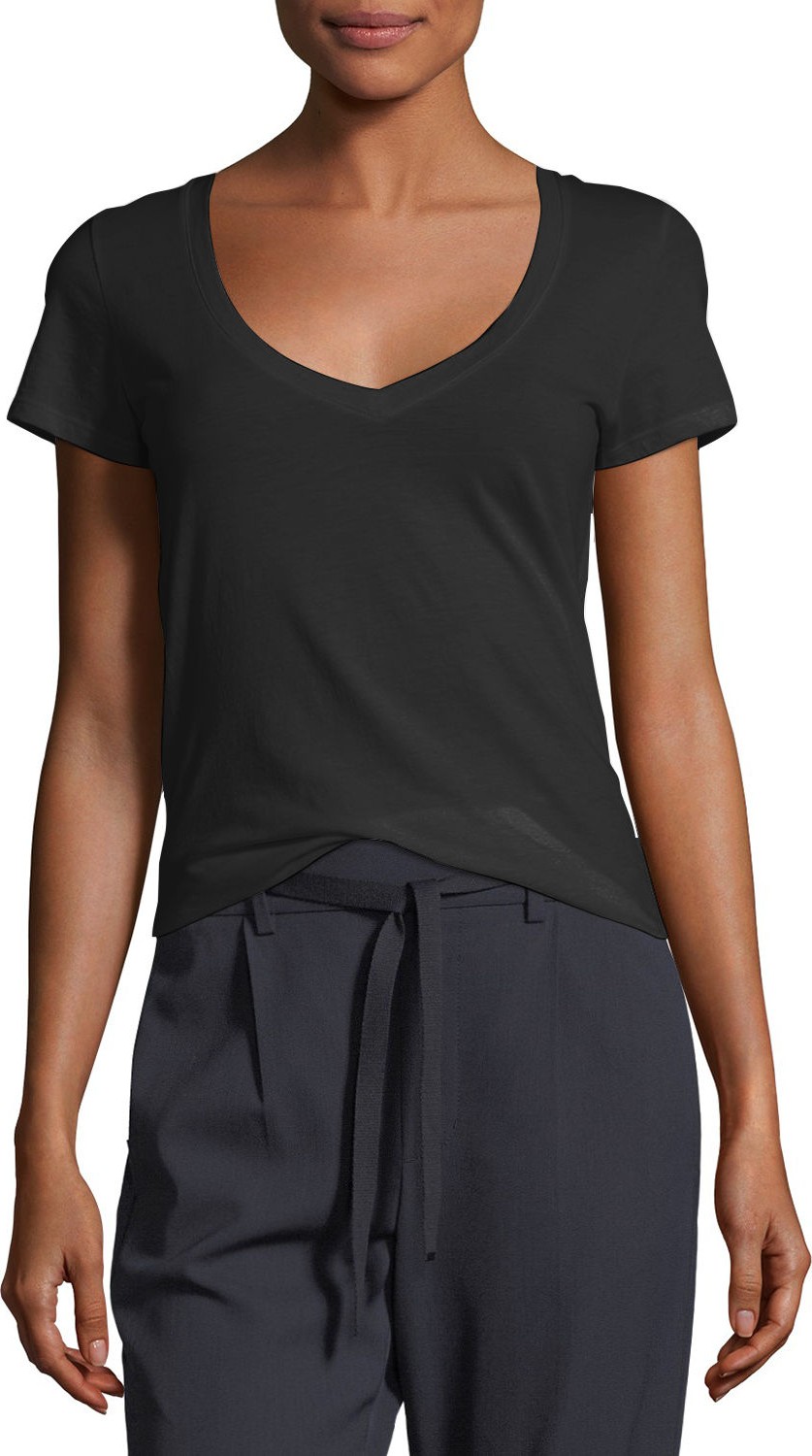 Vince Essential Pima Cotton V-Neck Tee