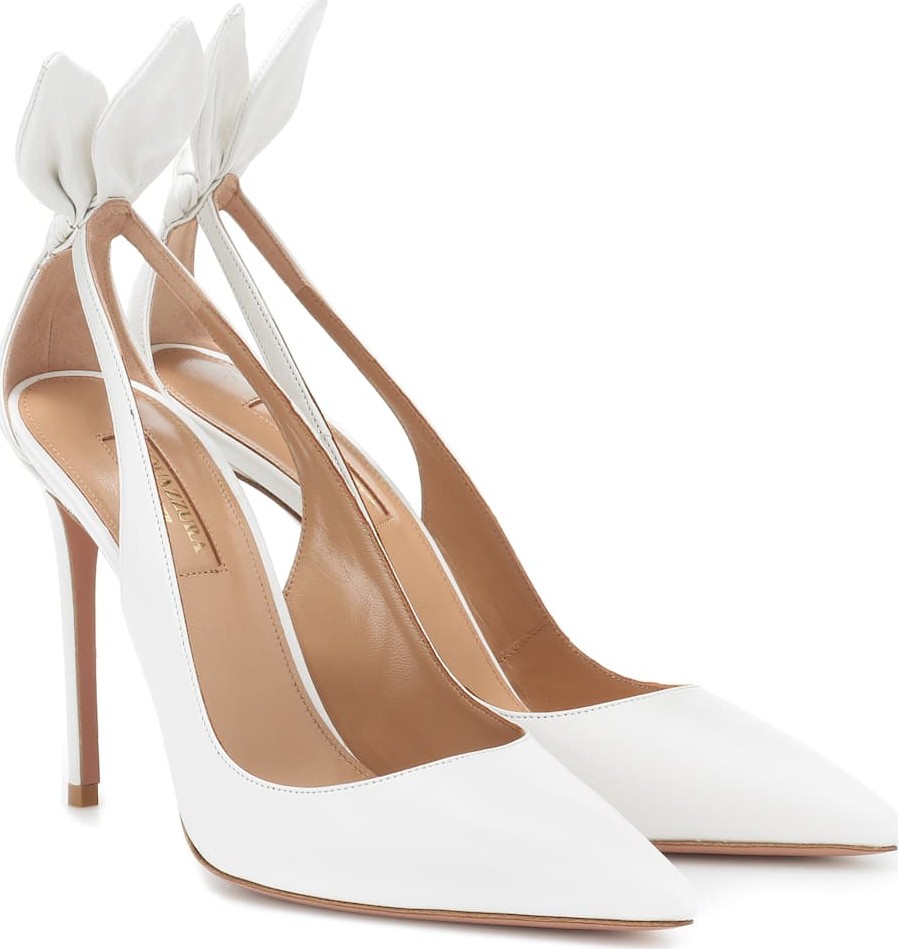 Aquazzura Deneuve 105 leather pumps