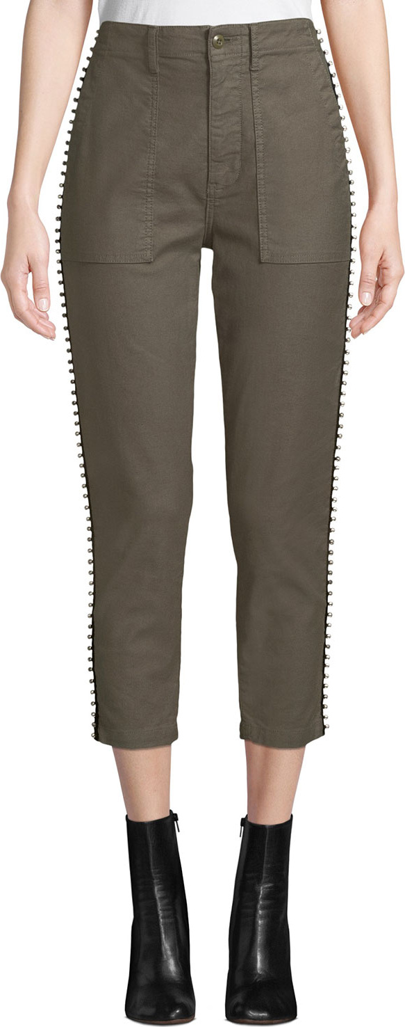 Joie Kirtana Studded Cropped Utility Pants
