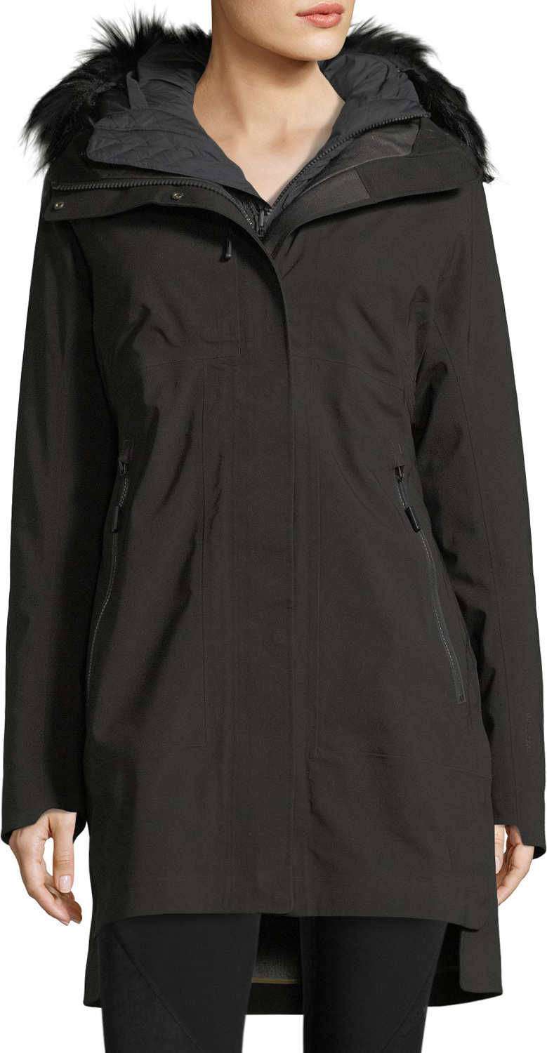 The North Face Triclimate® Hooded Zip-Front Parka Jacket w/ Faux-Fur