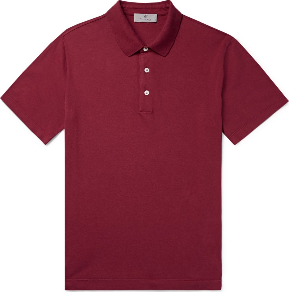 Canali Stretch-Cotton Piqué Polo Shirt