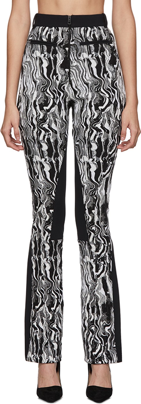 Mugler Black & White Tapestry Trousers