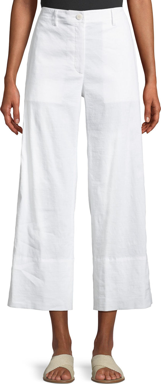 Theory Fluid Cropped Wide-Leg Pants