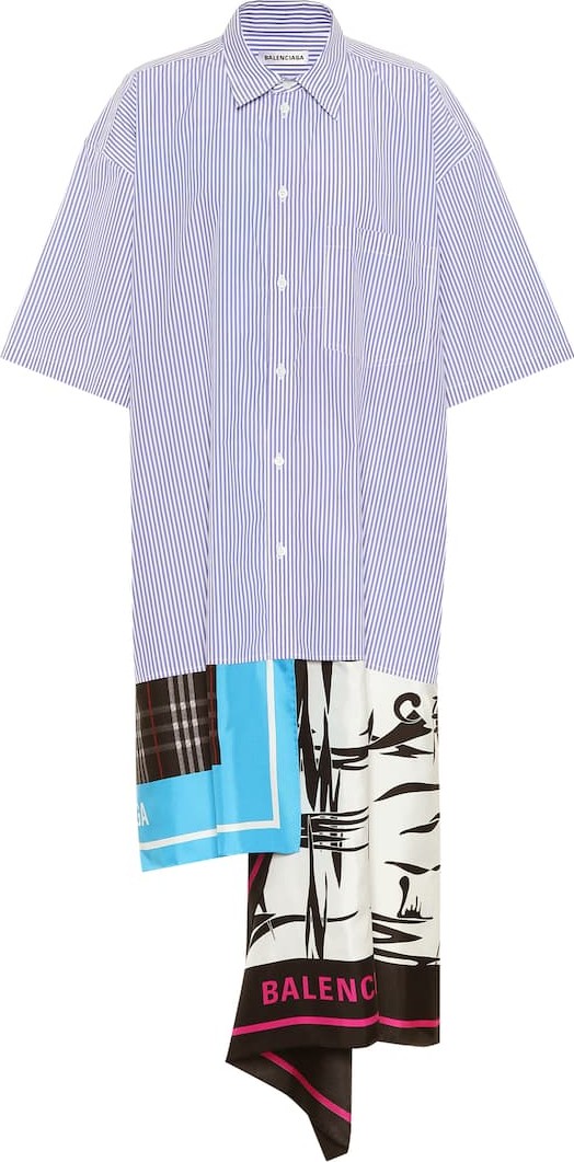 Balenciaga Striped cotton shirt dress