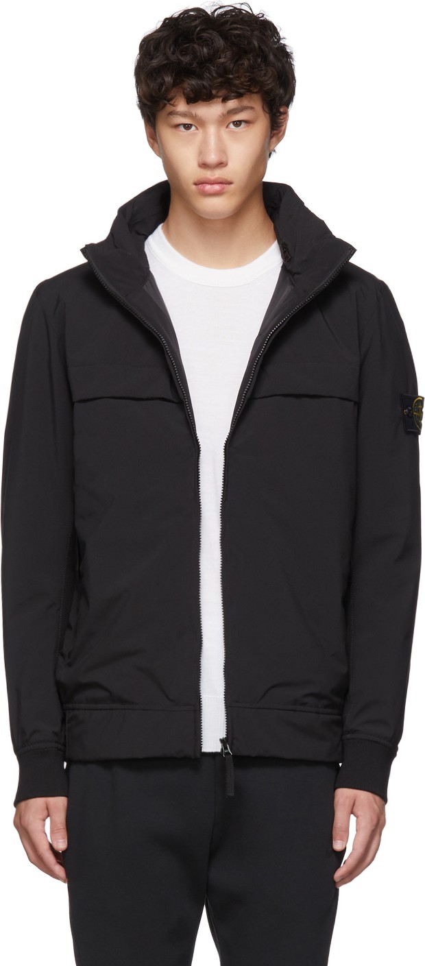 Stone Island Black Soft Shell-R Jacket