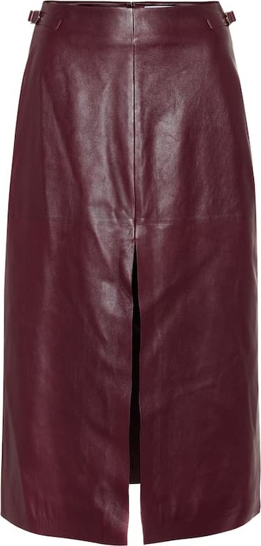 Gabriela Hearst Morelos leather midi skirt