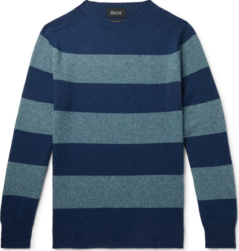 Howlin' Striped Wool and Cotton-Blend Sweater