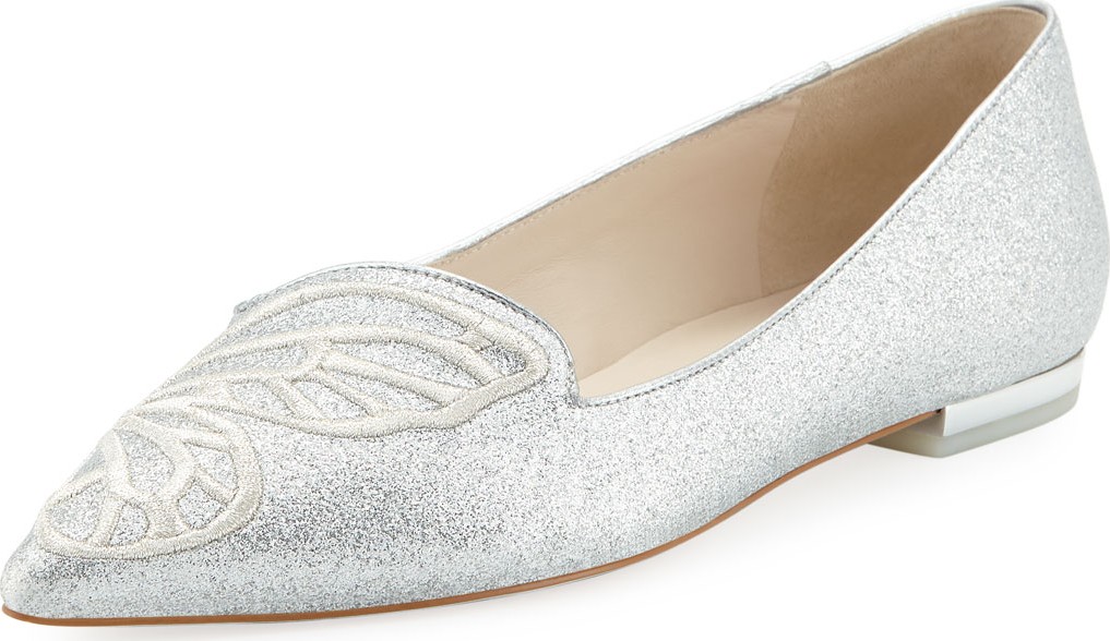 Sophia Webster Bibi Glitter Butterfly Flats