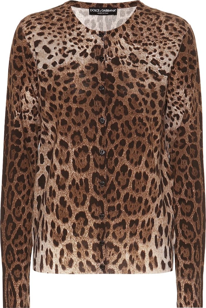 Dolce & Gabbana Leopard-printed wool cardigan