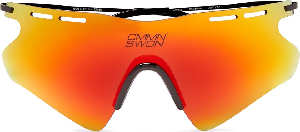Cmmn Swdn + Ace & Tate LeBoss Square-Frame Metal and Acetate Mirrored Sunglasses