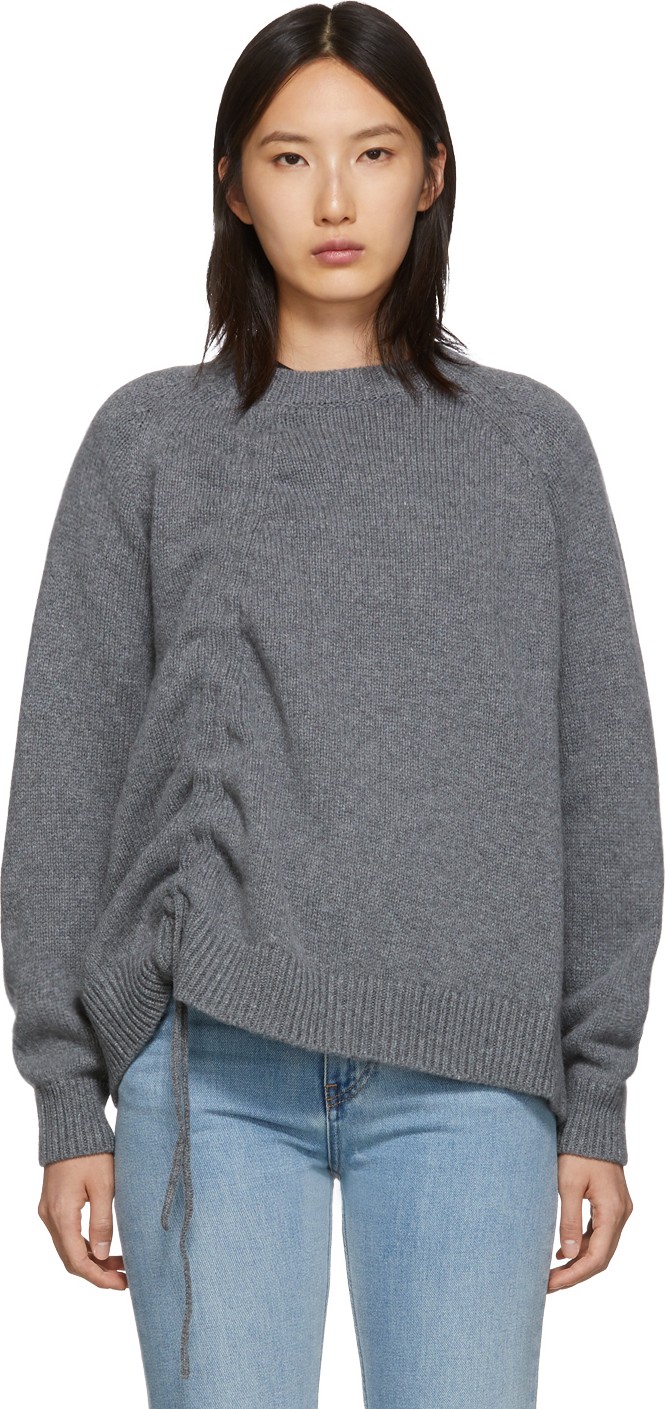 McQ - Alexander McQueen Grey Drawstring Sweater