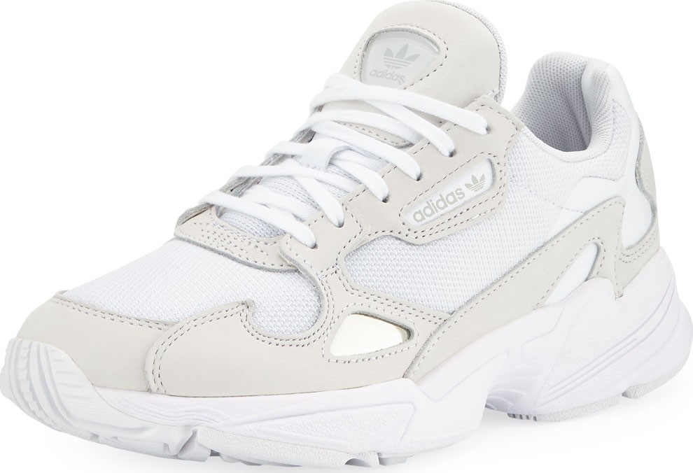 Adidas Falcon Leather/Mesh Lace-Up Sneakers