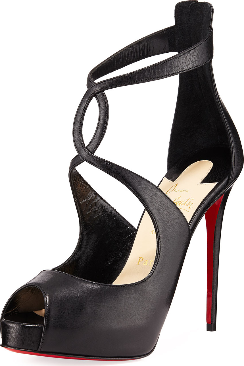 Christian Louboutin Rosie Kidskin Leather Platform Red Sole Pumps Christian Louboutin Rosie Kidskin Leather Platform Red Sole Pumps