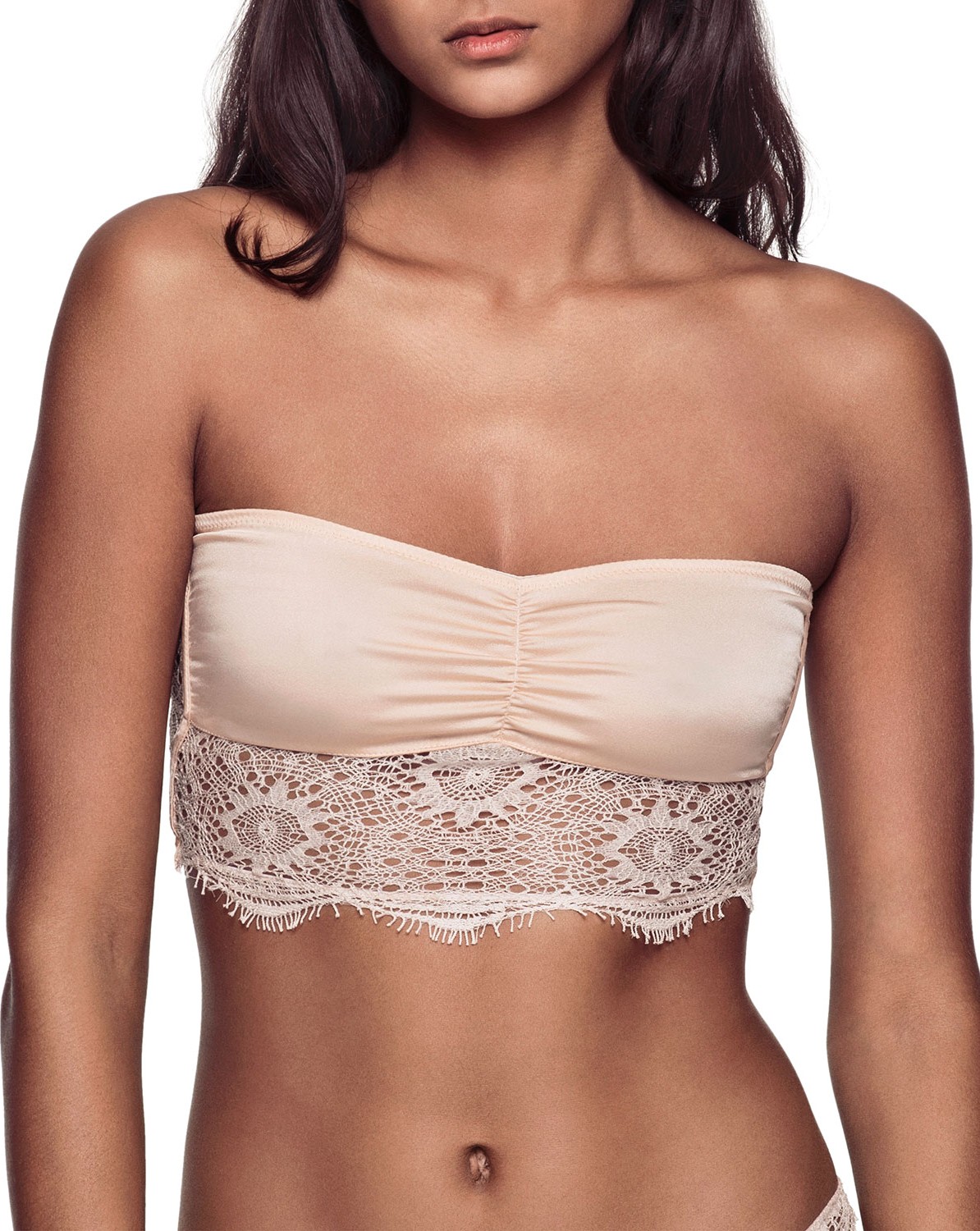 Kiki De Montparnasse Stretch-Lace & Silk Bandeau Bra