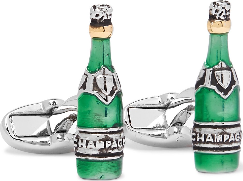 Paul Smith Silver-Tone and Enamel Cufflinks