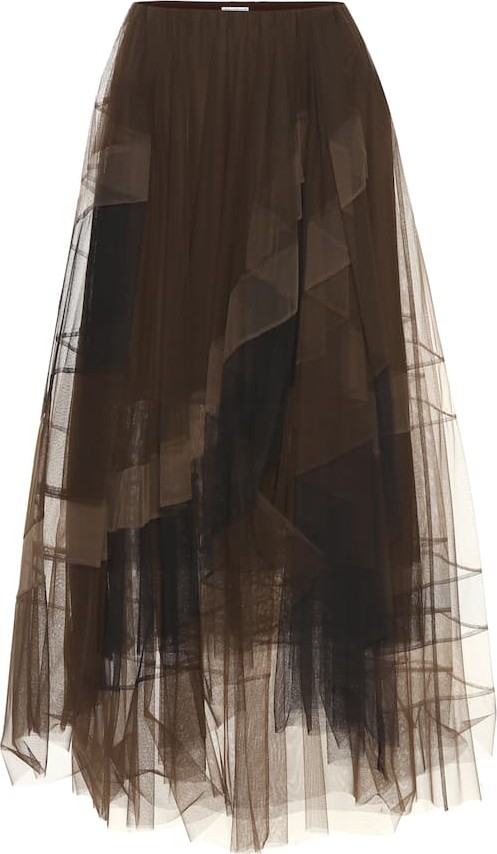 Brunello Cucinelli Tulle midi skirt