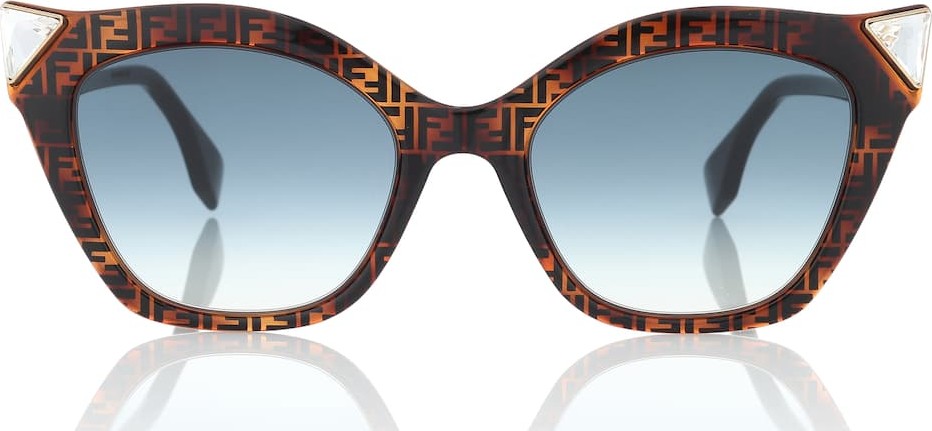 Fendi Iridia logo cat-eye sunglasses