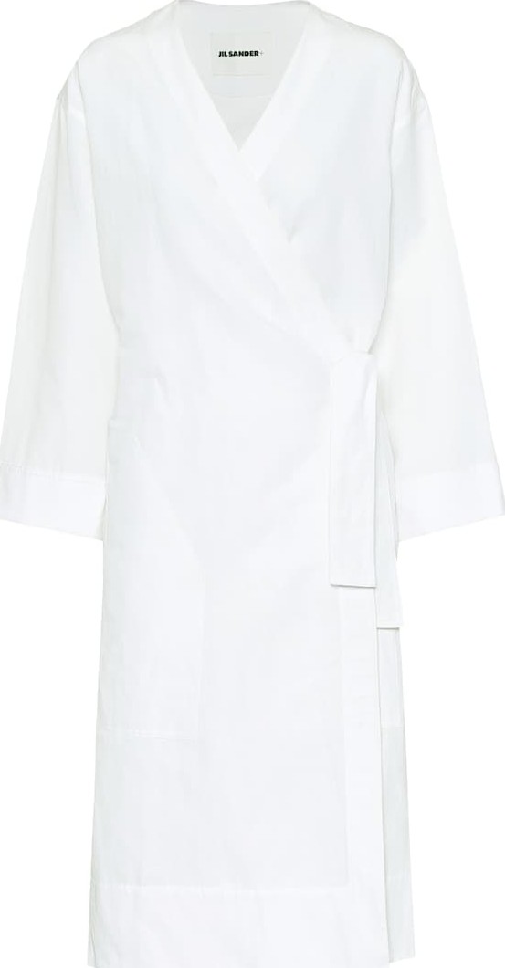 Jil Sander Exclusive to Mytheresa – cotton, linen and silk wrap dress