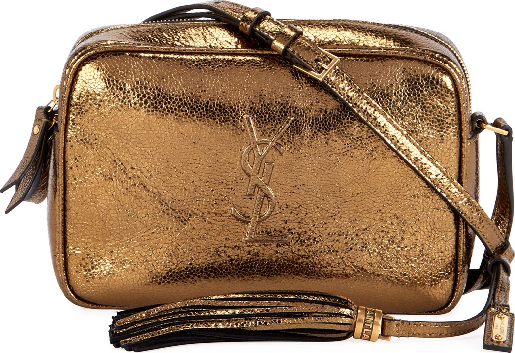 Saint Laurent Lou Monogram YSL Medium Metallic Crossbody Bag