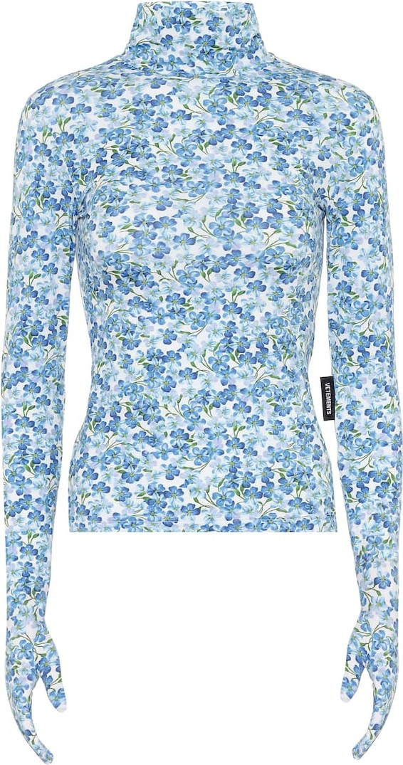 Vetements Floral turtleneck top