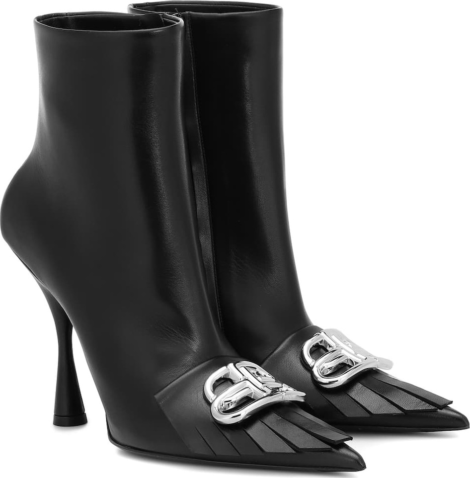 Balenciaga BB Knife leather ankle boots