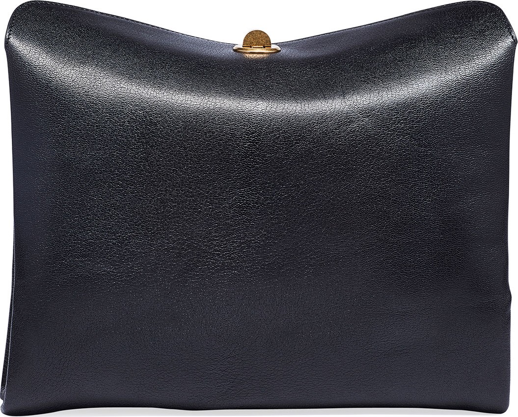 Balenciaga Small Shiny Leather Flap Shoulder Bag