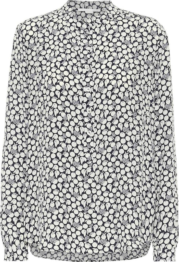 Stella McCartney Eva printed silk-crêpe blouse