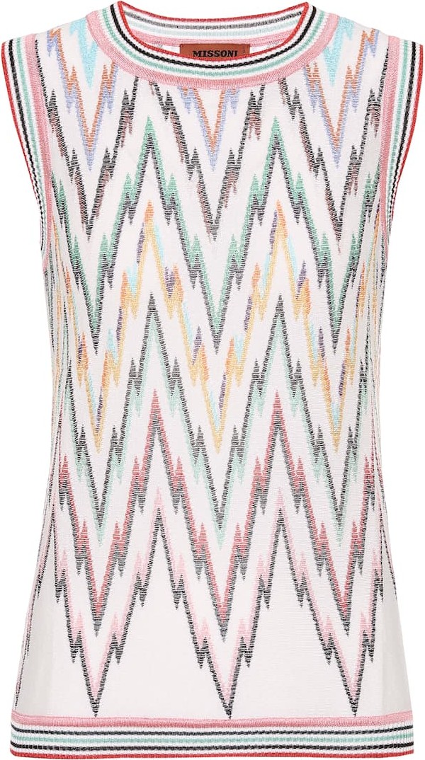 Missoni Chevron-knit cotton-blend sweater